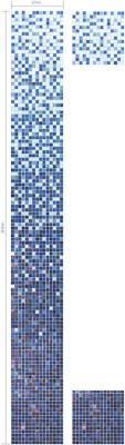 China Iredicent deep blue reflection decoration mosaic gradation pattern for sale