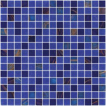 China Sanding blue 20mm glass mosaic blend pattern for swimming pool building for sale