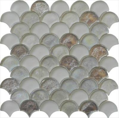 China Silver sector series water waving glass mosaic for sale