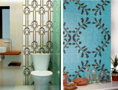 China Bathroom mosaic tile recycled glass mosaic pattern customized size and design for sale