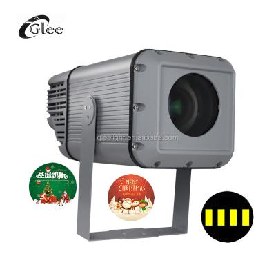 China 50M ZOOM 300W 9-55degree LED Gobo Outdoor Rotary Logo Image Advertising Waterproof Projection Spotlight (Darker Environment) for sale