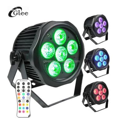 China Event Project 6*18W RGBWAUV 6in1 LED IP65 DMX512 Wifly Outdoor Waterproof Silent Battery Operated Wireless Remote Control Uplighter for sale