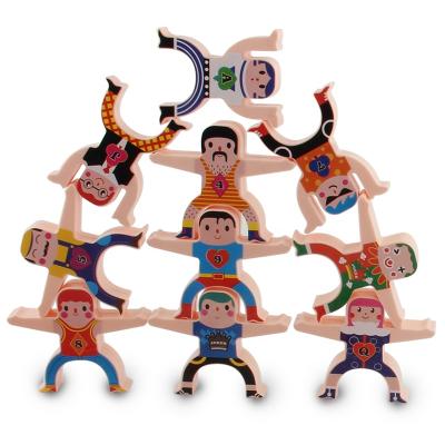 China Building Toy 16pcs Pack Stacking Toys Game Hercules Balance Building Blocks Children's Educational Developmental Set for sale