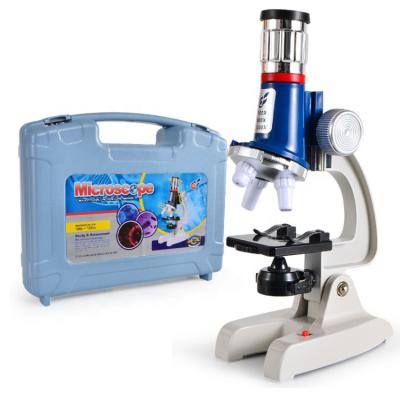 China Kids Beginner Microscope Kids Microscope Science Kit for Student Beginners Educational STEM Toy with LED Magnification 100X-1200x for sale