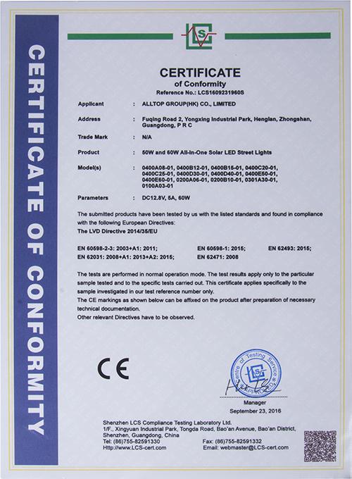 CE - Zhongshan Alltop Lighting Co., Ltd.