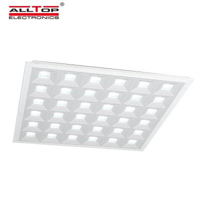 China ALLTOP New Design PET Bathroom 48w Industrial Square Iron 600x600mm Indoor Frameless Led Ceiling Panel Light for sale