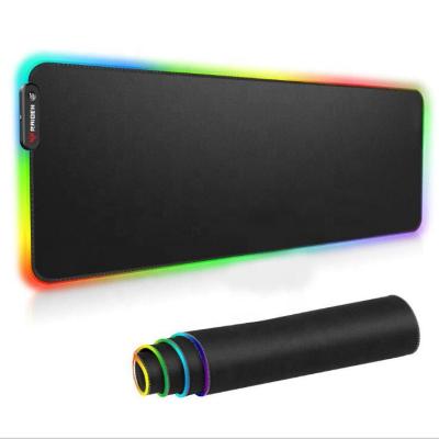 China With Rollable LED Lighting FDT RGB Gaming Mouse Pad USB LED RGB Soft Non-Slip Mouse Pad For Computer Game for sale