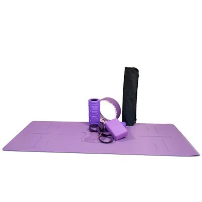 China Eco-Friendly Custom Yoga Pad Gym Pilates Mat Set With Towel Block And Yoga Ball for sale