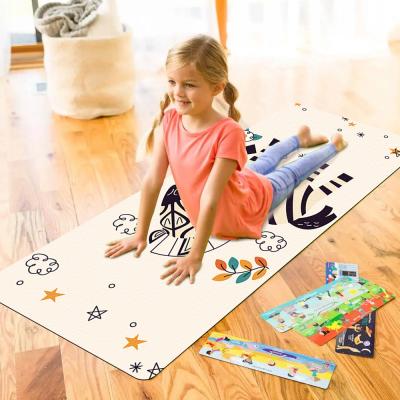 China Wholesale Non-slip Kids Yoga Mat Kids Microfiber Rubber Suede Travel Foldable Yoga Mat for sale