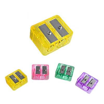 China Popular Plastic Makeup Eye Pencil Sharpeners With Drawer Style Cover for sale