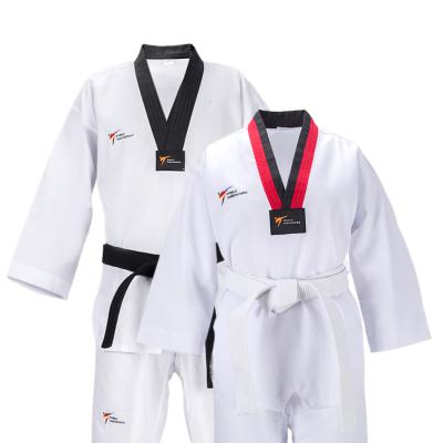 China Comfortable Plus Size Martial Arts Wear Taekwondo Dobok Uniform With Logo Embroidery Custom Made for sale