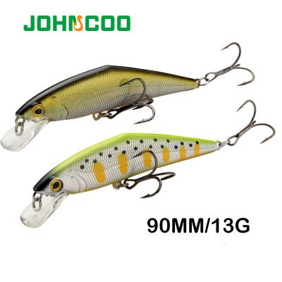 China JOHNCOO 90mm 13g Sinking 3D Eye Artificial Bait Minnow Fishing Lure HL00459 for sale