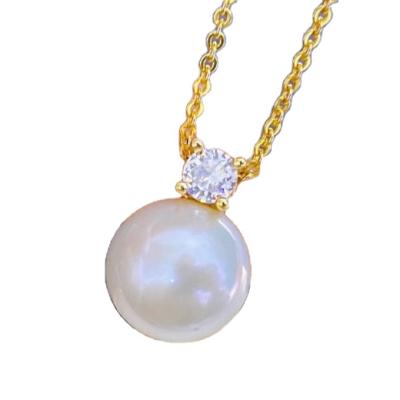 China 2021 Hot Wholesale Waterproof Pearl Dangle Rich Pearl Pendant Necklace With Diamonds for sale