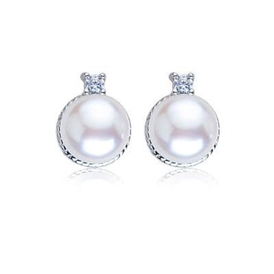 China Trendy Trendy Real Cultured Freshwater Cultured Freshwater Pearl AAA Pearl Earring Natural Freshwater Jewelry Ear Stud For Woman for sale