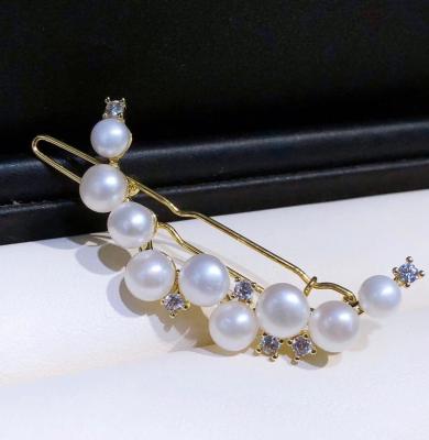 China - Natural Freshwater Pearl Hair Pin Barrette Fashion Hair Accessories Women Clips Pearl Hairpin for sale