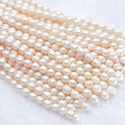 China Freshwater Pearl Natural Freshwater Pearl Beads High Quality Oval Shape Loose Bead Punch For Jewelry Making DIY Necklace Bracelet for sale