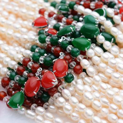 China Natural Freshwater Pearl Bead Strands Half Full String Freshwater Pearl Necklace for sale