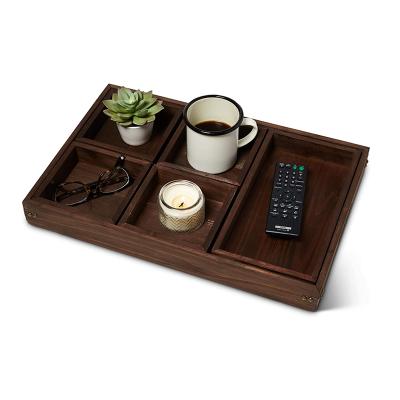 China Home or Storage Interesting Price Type New Rustic Coffee Tray Set 6 Piece Style Serving Tray for sale