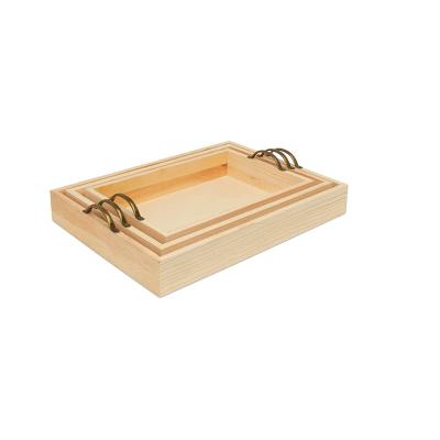 China Wooden Nesting Tray Serving Tray Cheap Modern Style Professional Home Making or Storage for sale