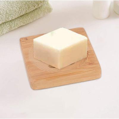 China Modern Square Bamboo Soap Tray For Bathroom Sink Natural Wood Small Suitable For Family Hotel Bathroom Soap Holder for sale