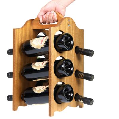 China Viable Fine Quality Hot Selling Customized Portable Bottle Red Wine Storage Rack for sale