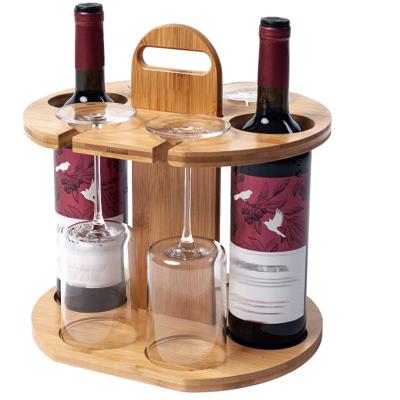 China New Promotion 2021 Viable Modern Wooden Wine Rac Light and Portable Wine Rack for sale