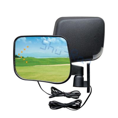 China Universal Plastic Golf Cart Rear View Side Mirrors With LED Turn Signal Light for sale