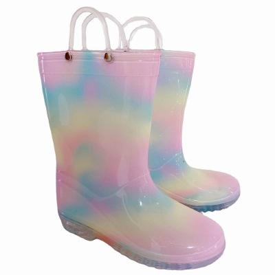 China PVC Customized Wholesale Rainboots Women Girls Toddler Rainboots Good Quality Ladies Waterproof for sale