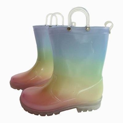 China Hot Selling Cheap Custom Made PVC New Design Kid Little Girls Rainboots Kids Rainboots Bows for sale