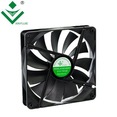 Chine 12v 24v 48v noiseless exhaust fan dc 14025 140x140x25mm 140mm 14025 Dc Brushless Pc Power Supply Axial Flow Cooling Fan à vendre