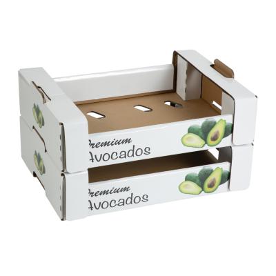 China Direct Custom Printing Rectangle Corrugated Box For Avocado Fruit for sale