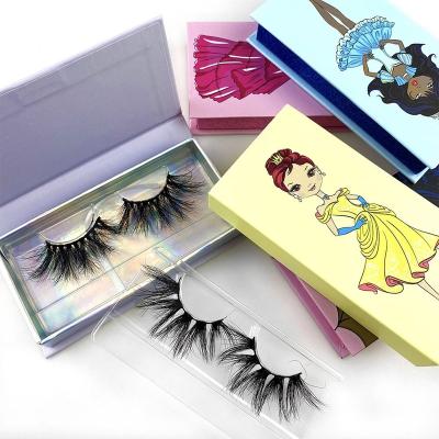 China 25-30 Periods 100% Real Mink Fur Lashes Strips 3D Mink Eyelash Case for sale