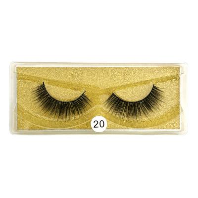 China Private label 3d long false eyelashes natural silk lashbox custom packaging false mink eyelashes for sale