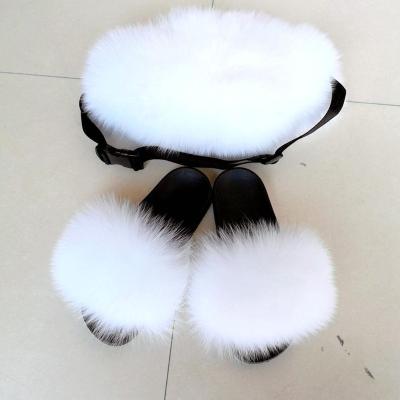 China Eco-friendly real fur fashion hot selling pussy pack waist leather bag for women for sale