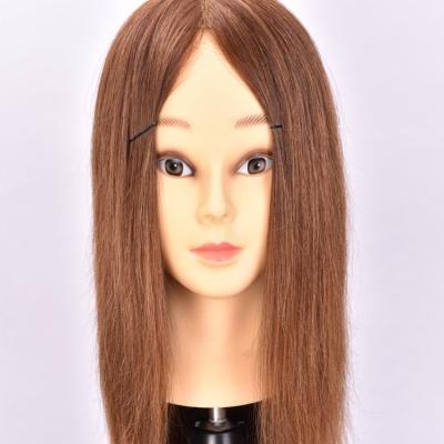 China Factory Outlet Silky Straight Wave Manican With 100%Human Hair Maniquine Supplies Doll Head For Cosmetology Practice Head For Hair Styling for sale