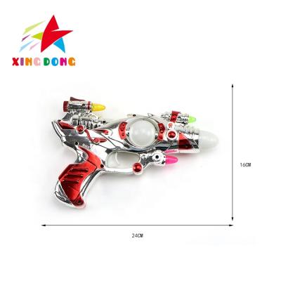 China Wholesale Electronic Gun Toys China DIY Toy Color Electric Sniper Gun Kids Launch With Light And Voices for sale