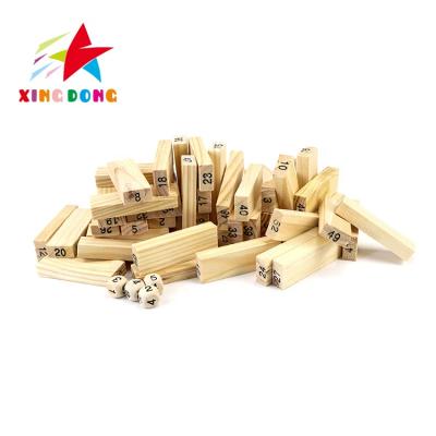 China Board Games Wooden Toys Eco - Friendly Material Wooden Stacking Rectangular Building Blocks for sale