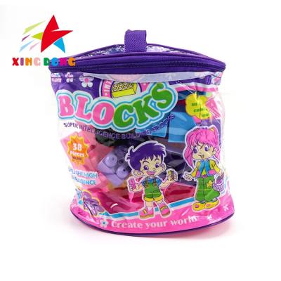 China Funny Educational Toy Kids Educational Toys 38 Pcs Handbag Building Block Toys for sale