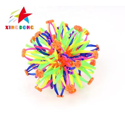 China Sports Toy Office Big Bouncy Ball Sensory Toys Stress Relief Toys Rainbow Pom Bouncy Squishy Balls Colorful Squishy Toys Play Squishy Ball for sale