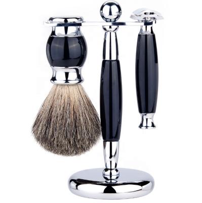 China Durable Hot Selling Private Label Shaving Hair Beard Brush Custom Travel Set For Men for sale