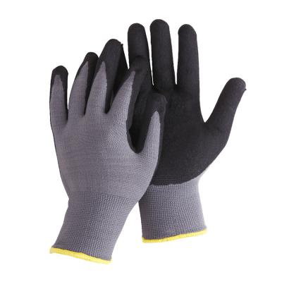 China Flexible Comfortable 13 Gauge Polyester Latex Sandy Coating Gloves for Gardening for sale