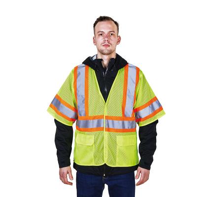 China Advertencia de seguridad vial Pullover con ropa de lana polar y cintas reflectoras regulares en venta