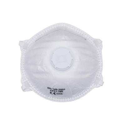 Chine DM008V Masque anti-poussière à vannes pour hommes adultes femmes Ventilateur en matériau non tissé blanc à vendre