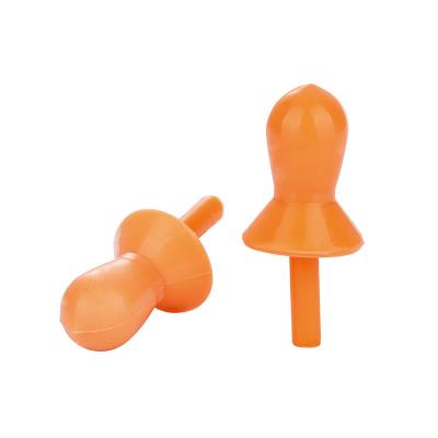 China Comfortable 28dB SNR Orange Silicone Earplugs for Noise Blocking in Loud Environments for sale