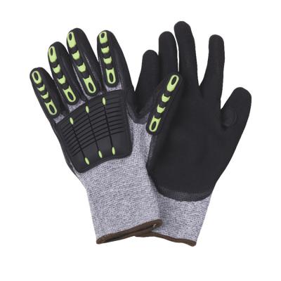 Chine Gants anti-coupe à base de nitrile, tissés, résistants aux chocs, revêtus de TPR N-D137 CE à vendre