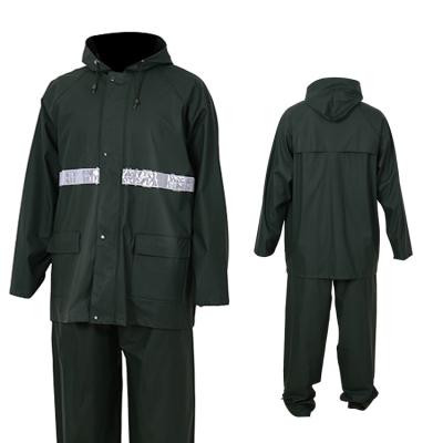 China Reflective Tapes Waterproof Rain Suits with 0.45mm Thickness and Waterproof PU Material for sale