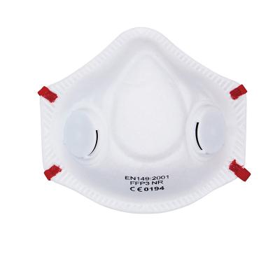 China Breathable Comfortable DM027 V Dust Mask with Double Valves and Pre-formed Nose Shape for sale