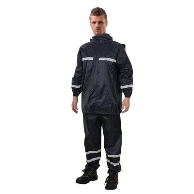 China Outdoor Activity Fishing RAINWEAR RR014 Rubberized Polyester PVC Waterproof Rain Suit for sale