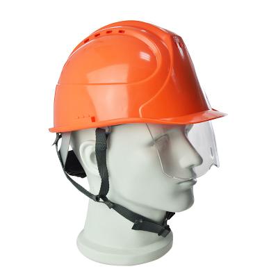 China N.W. 17KG Sombrero duro de seguridad industrial con gafas y visor anti niebla de PC Logotipo WELWORK en venta