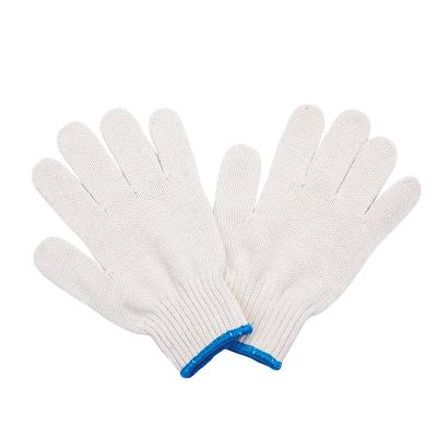 China Guantes de punto de algodón blanco para mecánicos duraderos y cómodos en venta